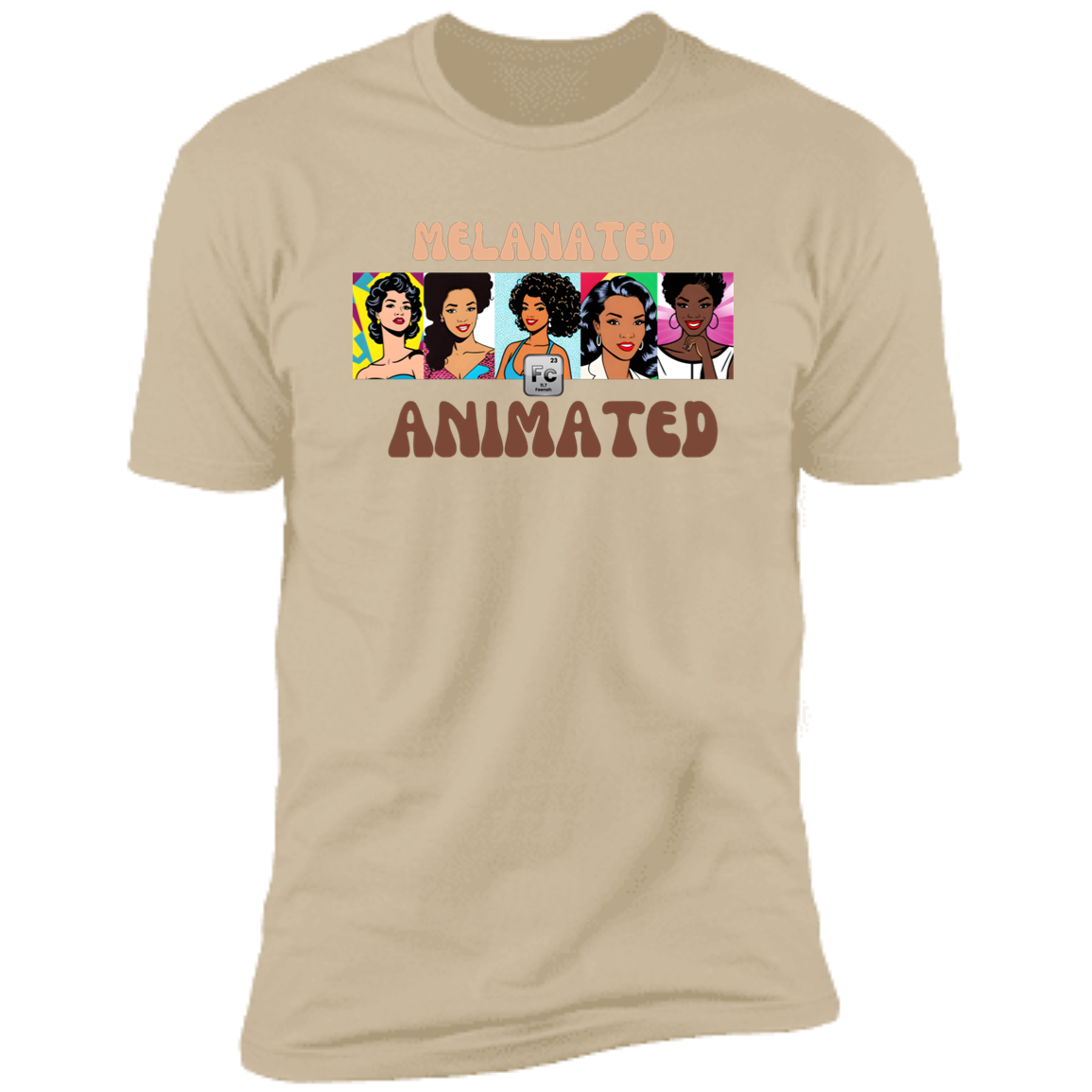 Melanated Animated Short Sleeve T-Shirt