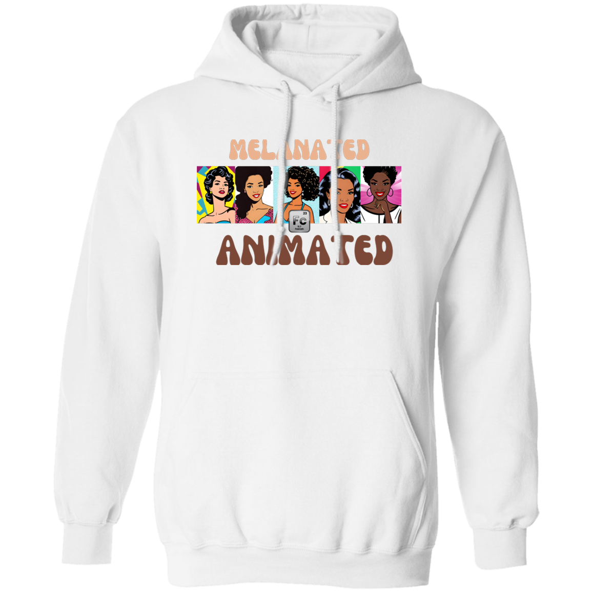 Melanated Animated Pullover Hoodie