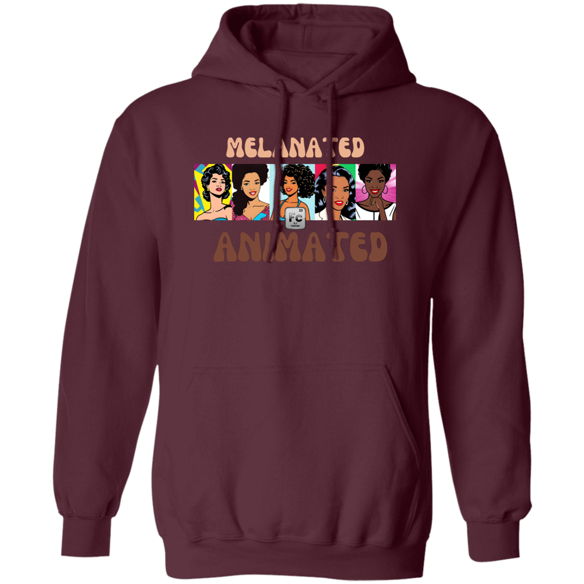 Melanated Animated Pullover Hoodie