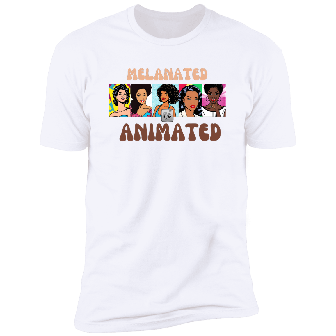 Melanated Animated Short Sleeve T-Shirt