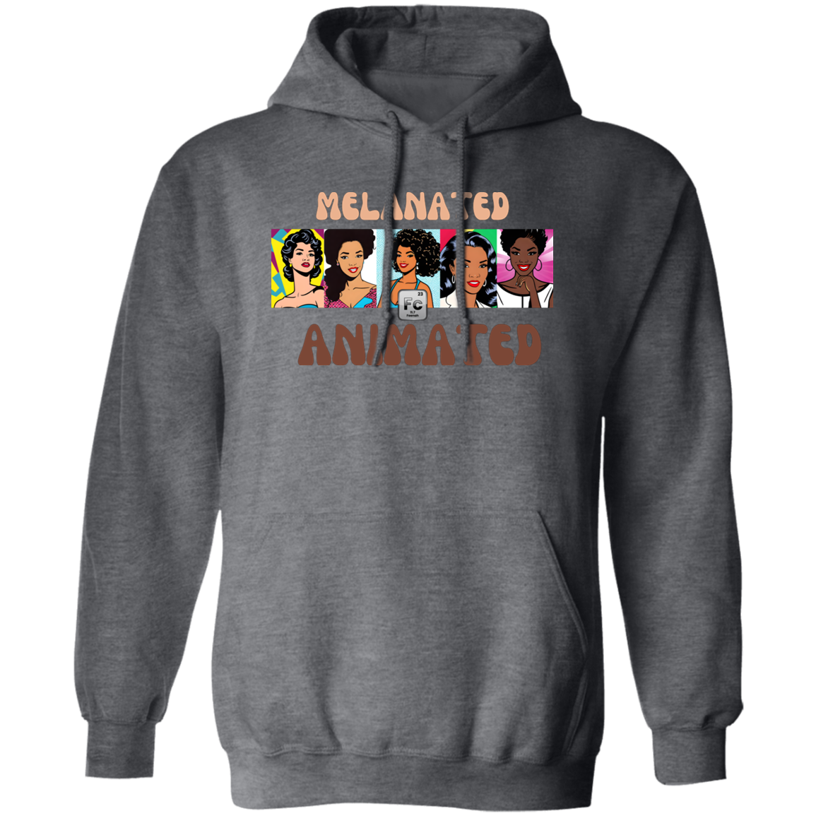 Melanated Animated Pullover Hoodie