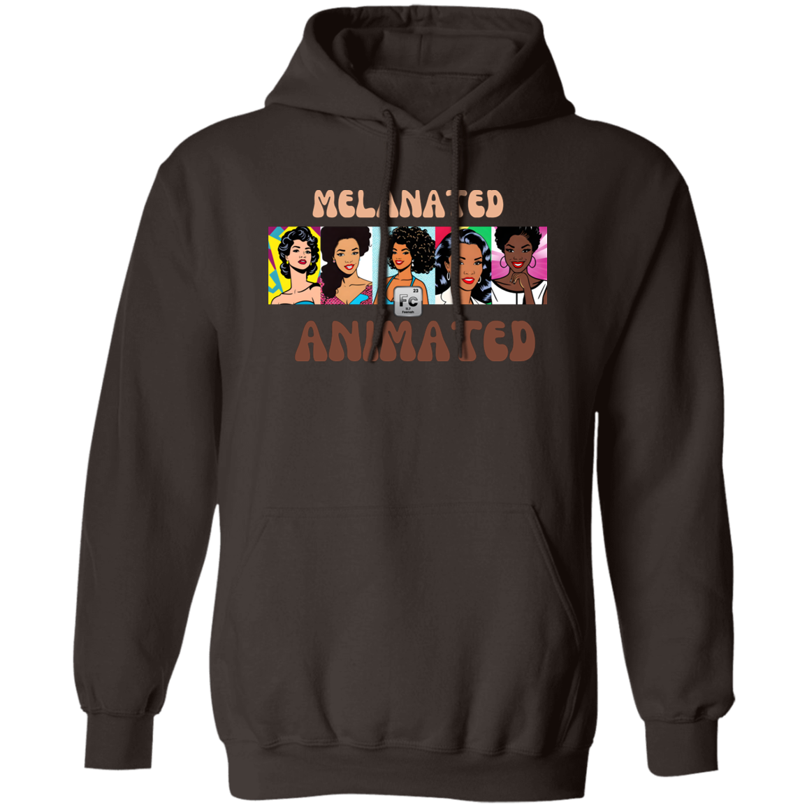 Melanated Animated Pullover Hoodie